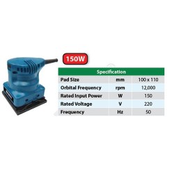 Krisbow KW0700862 Orbital Sander 100x110mm 150w