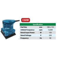 Krisbow KW0700862 Orbital Sander 100x110mm 150w