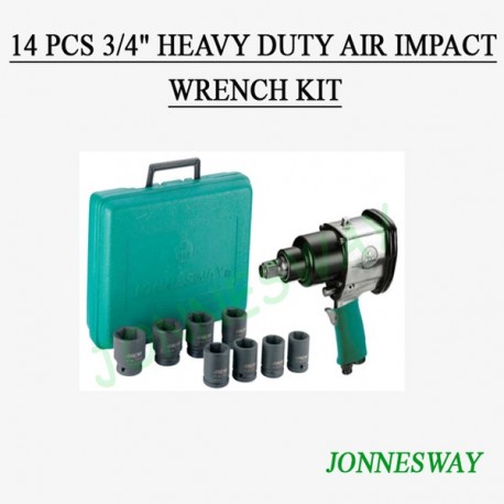 Jonnesway JAI-6212K 14 PCS Heavy Duty Impact Wrench Kit 