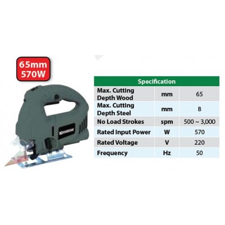 Krisbow KW0700999 Jig Saw 65mm 570w