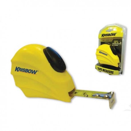 Krisbow KW0103464 Self Lock Measuring Tape 5m Yellow