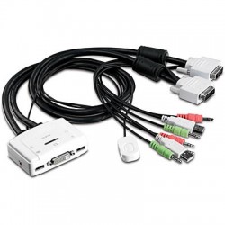 TRENDnet TK-214 2-Port DVI USB KVM Switch Kit with Audio