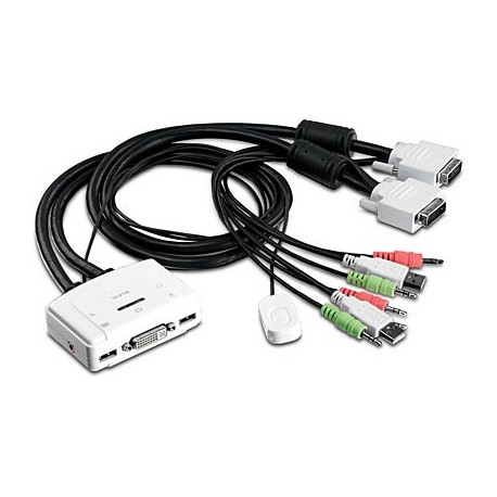 TRENDnet TK-214 2-Port DVI USB KVM Switch Kit with Audio