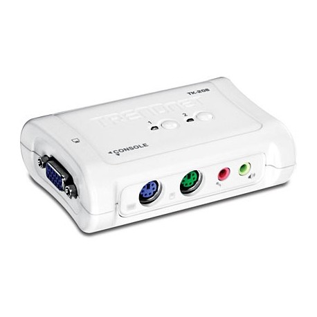 TRENDnet TK-208K 2-Port PS/2 KVM Switch Kit with Audio