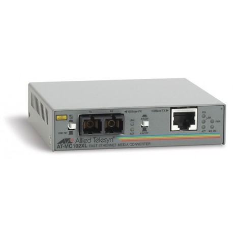 Allied Telesis AT-MC102XL 100TX to 100FX (SC) standalone media converter
