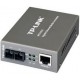 TP Link Gigabit Ethernet Media Converter 10 1000M Base RJ45 to1000M Single mode SC Fiber ConnectorExternal AC Adaptor MC1400