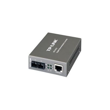 TP Link Gigabit Ethernet Media Converter 10 1000M Base RJ45 to1000M Single mode SC Fiber ConnectorExternal AC Adaptor MC1400