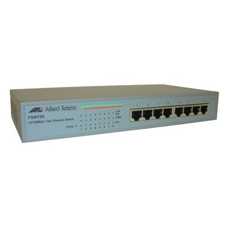 Allied Telesis Desktop Switch 8 Port 10 100 Mbps Int Power AT-FSW708