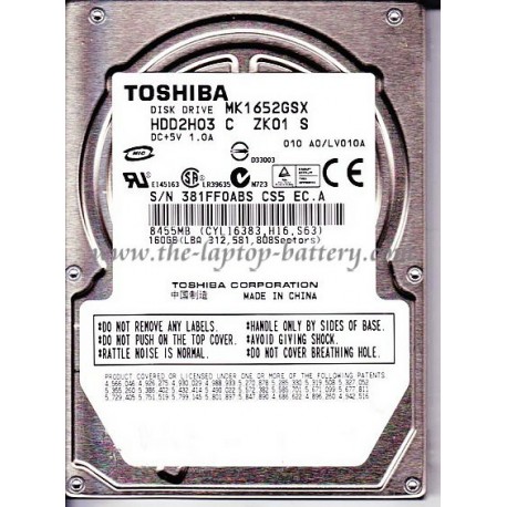 For Notebook Internal TOSHIBA - 320 GB 2.5