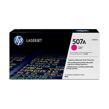 Toner CE403A For HP 507A Magenta LaserJet Toner Cartridge   