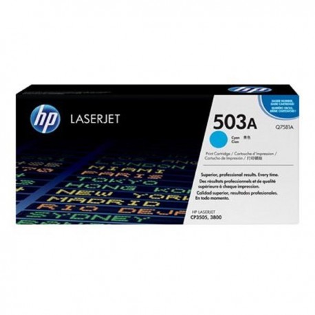 Toner Q7581A For HP Color LaserJet 3505/3800 Cyan Crtg   