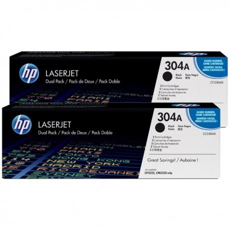 Toner CC530AD For HP Color LaserJet CP2025 Dual Pack Crtg  