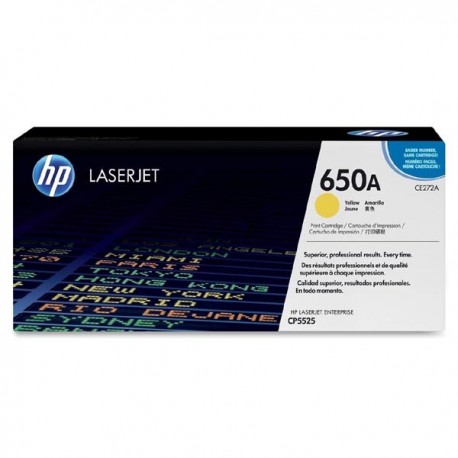 Toner CE272A For HP Color LaserJet CP5525 Yellow Crtg   