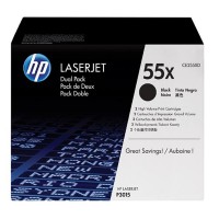 Toner CE255XD For HP LaserJet P3015 Dual Pack Black Crtg  