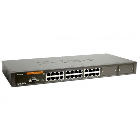 D-Link DES3026/E 24 Port 10 100 Mbps 2 Fiber Gigabit Uplinks