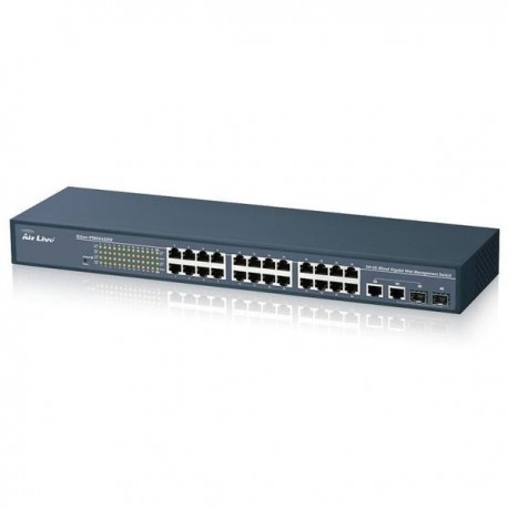 Airlive FSH2422W 19 Inch Managed Switch 24 Port 10 100Mbps 2Port 1000Base-T 2Port Mini-GBIC