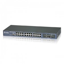 Airlive FSH2602MG 19 Inch SNMP Managed Switch 24 Port 10/100Mbps 2Port 1000Base-T 2Port Mini-GBIC