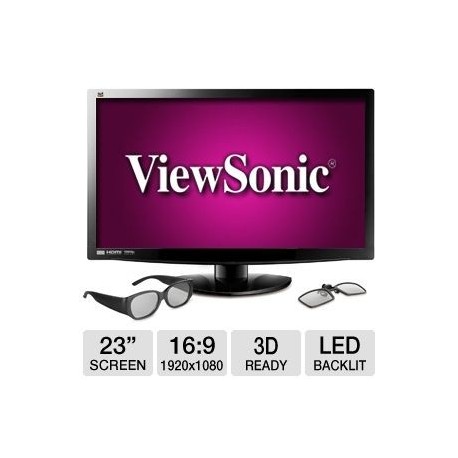 Viewsonic 23 Inch V3D231 3D LED Speaker-DVI HDMI