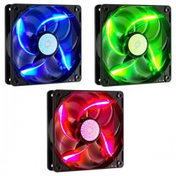 Cooler Master 90 CFM LED Silent Fan 120mm Green Blue Red 2000 M