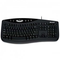 Microsoft Wired Comfort Curve Keyboard 2000 1.0 Black Mac Win