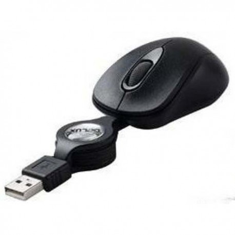 Delux Mouse DLM-122 BU Mini Mouse Retractable