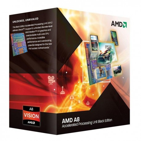 AMD Llano A8-3870K (Radeon HD6550D) 3.0Ghz Cache 4MB 100W Socket FM1 - AD3870WNGXBOX