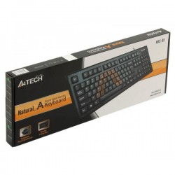 A4Tech KRS-85 NATURAL A ROUNDED EDGE KEYBOARD USB (BLACK)