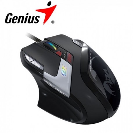 Genius DeathTaker Gaming Mouse 9-Button, 55 Macros, 100~5700 dpi, Weight-in