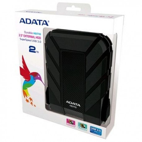 Adata AHD710-2TU3-CBK HD710 2TB Antishock Waterproof USB 3.0 Hardisk External