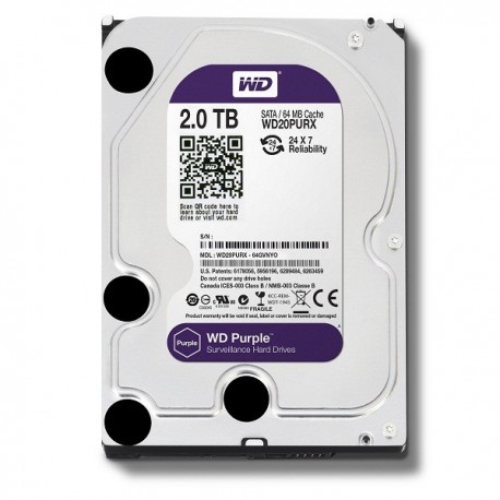 WDC Purple WD20PURX 2TB For CCTV 24 Hours