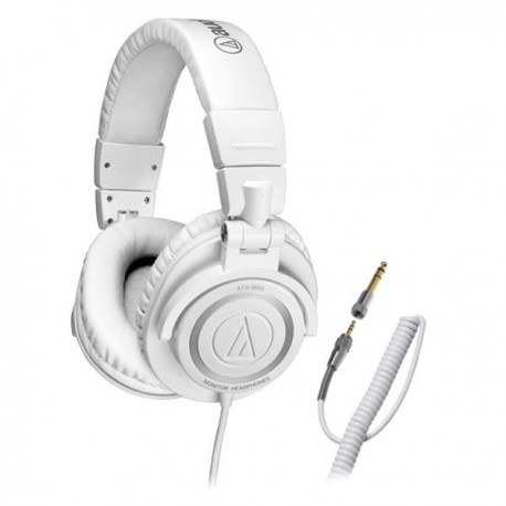 Audio Technica ATH M50CWH , Monitoring Headsets , White