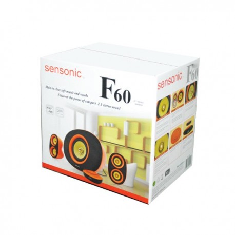 Sensonic F60 usb/SD slot, subwoofer 14w, satellite 7wx2, clear soft music & vocal Speaker