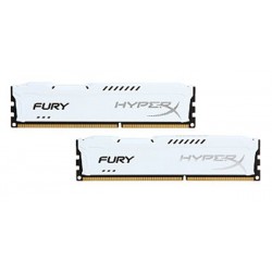 Kingston Hyper X Fury DDR3 PC15000 8GB - HX318C10FWK2/8 (Dual Channel Kit 4GB x 2) (White Heatspreader) Memory