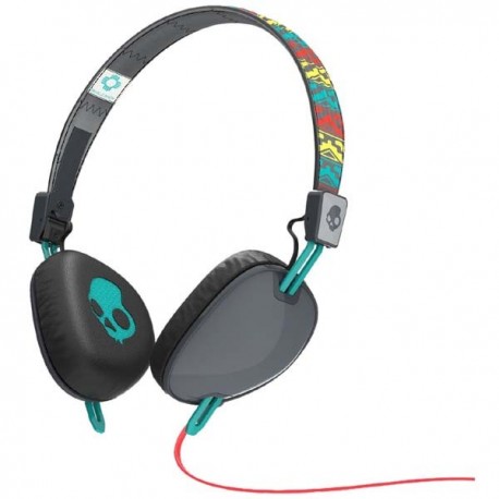 SkullCandy S5AVFM-354 NAVIGATOR ON-EAR W/MIC 3 SANTA FE GRAY/RED/AQUA