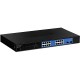 TRENDnet TEG-160WS 16-port Gigabit Web Smart Switch w/ 2 Shared Mini-GBIC Slots