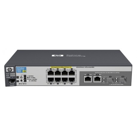 HP E2615-8-POE L2 Managed L3 Lite with 8x10 100 PoE ports 2 dual SFP ports J9565A