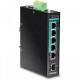 TRENDNET TI-PG541 5-Port Hardened Industrial Gigabit PoE+ DIN-Rail Switch