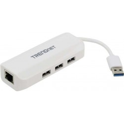 Trendnet TU3-ETGH3 USB 3.0 to Gigabit Adapter + USB Hub