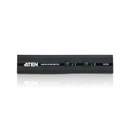 Aten CS72D 2-Port USB DVI/Audio Slim KVM Switch