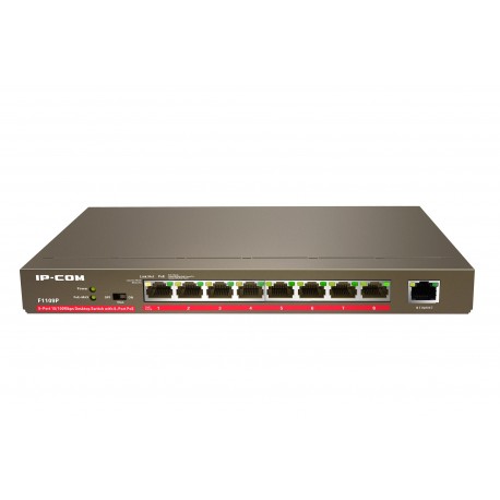 IP-COM F1109P 9-Port Fast Ethernet Unmanaged PoE Switch with 8-Port PoE
