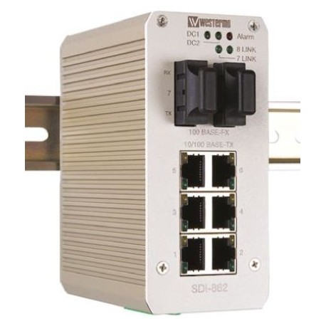 Westermo SDI-862-MM-SC2 8-port Ethernet Fibre Switch