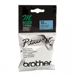 Brother M-K531 Kertas Label 12 mm Black on Blue