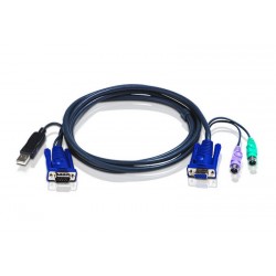 Aten 2L-5502UP 1.8M USB KVM Cable with built-in PS2 to USB Converter  