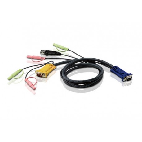 Aten 2L-5301U 1.2M USB KVM Cable with 3 in 1 SPHD and Audio  