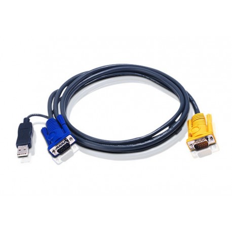 Aten 2L-5206UP 6M USB KVM Cable with 3 in 1 SPHD and built-in PS/2 to USB converter  