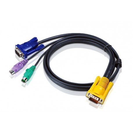 Aten 2L-5202P 1.8M PS/2 KVM Cable with 3 in 1 SPHD 