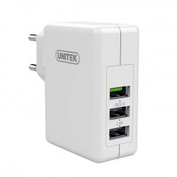 Unitek YP537A Smart Wall Charger USB 3-Port 24W QC2.0