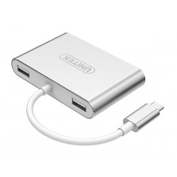 Unitek Y-9103 USB Type-C Aluminium Multiport Hub with Power Delivery (1-Port USB3.0 + 2-Port USB2.0 + HDMI)