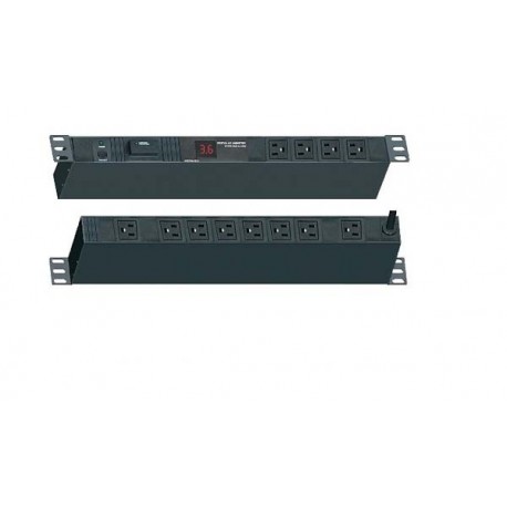 Abba PDU-GPB12-NGB Vertical  PDU 12 outlet 16A w/ Ampere Meter 