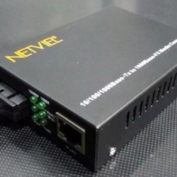Netviel NVL-MC-MM1G-SC Media Converter 10/100/1000 Mbps to 1000SX Multi-Mode 550 Meter 